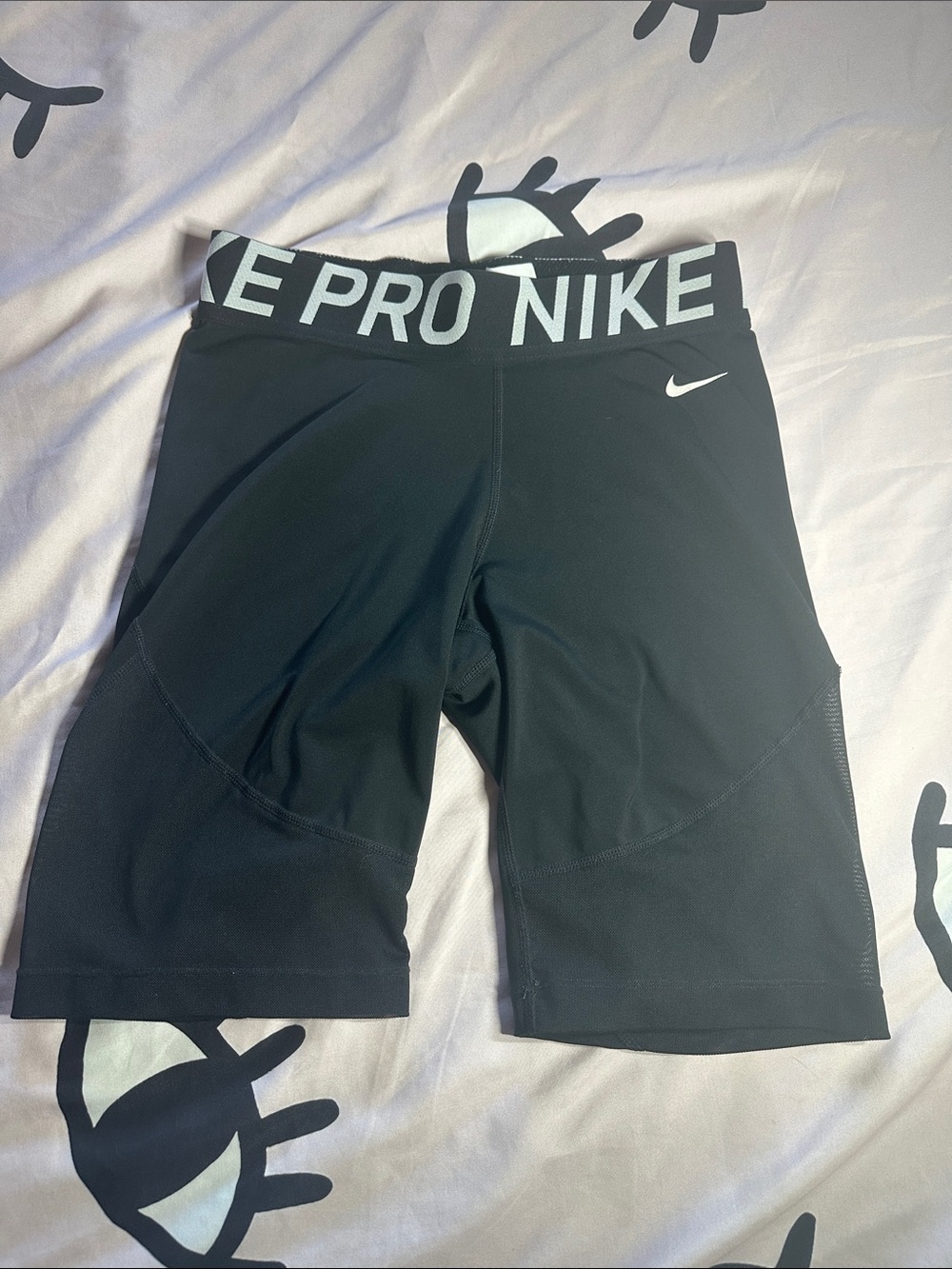 Nike Black Performance Compression Shorts with White Logo